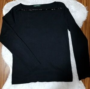 Ralph Lauren Women's Black Long Sleeve Blouse